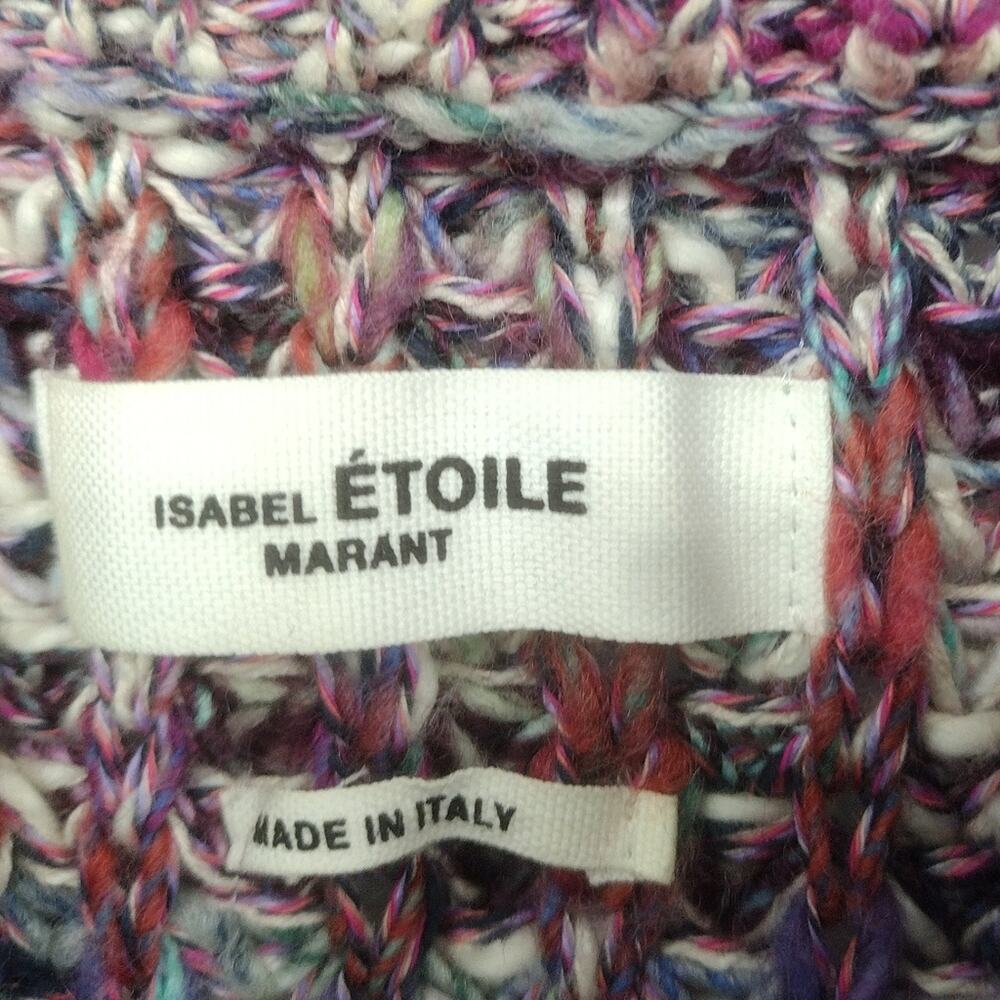 Isabel Marant Pleane Ribbed Knit Sweater Jumper Multicolour Pink Purple Size 38 - Picture 6 of 11